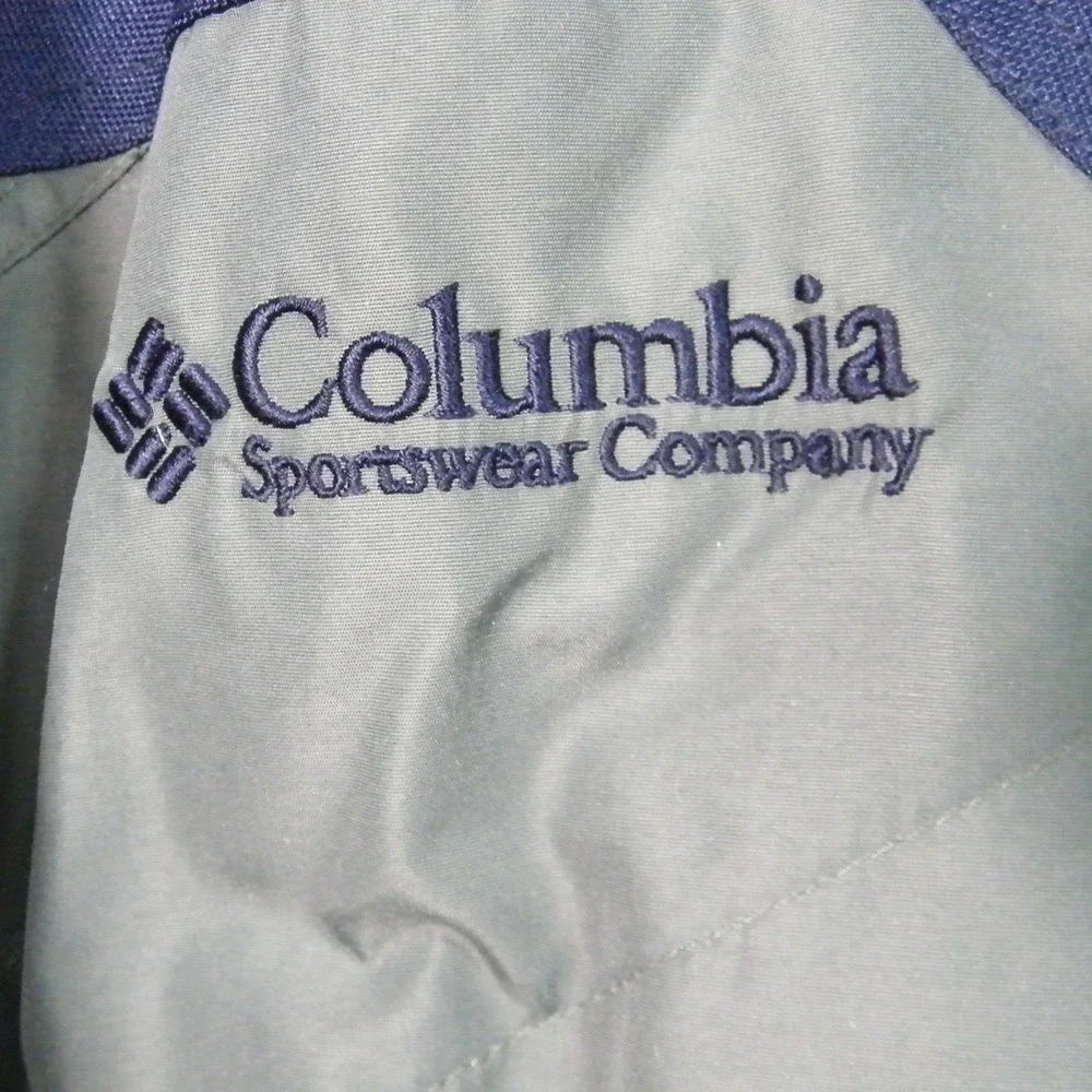 Columbia Sportswear Insulated Parka‎ Jacket Mens XXL Green Blue Colorblock Vtg